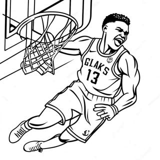 Trang To Mau Giannis Antetokounmpo Dang Dunk Tranh Tô Màu