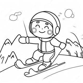 Trang To Mau Nguoi Truot Tuyet Hoat Hinh De Thuong 93432-32853