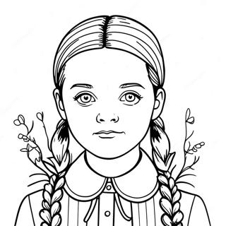 Wednesday Addams Tranh Tô Màu