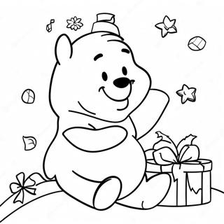 Giáng Sinh Winnie The Pooh Tranh Tô Màu