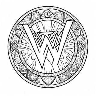 Trang To Mau Logo Wwe Bang Dau Cham 96724-35643