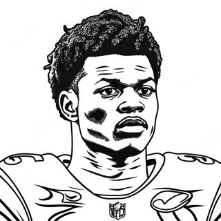 Lamar Jackson Tranh Tô Màu