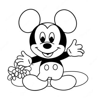 Sinh Nhật Mickey Mouse Tranh Tô Màu