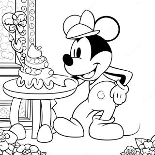 Mickey Mouse Ngày Valentine Tranh Tô Màu