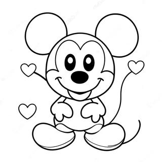 Trang To Mau Mickey Mouse De Thuong Voi Trai Tim 99136-37817